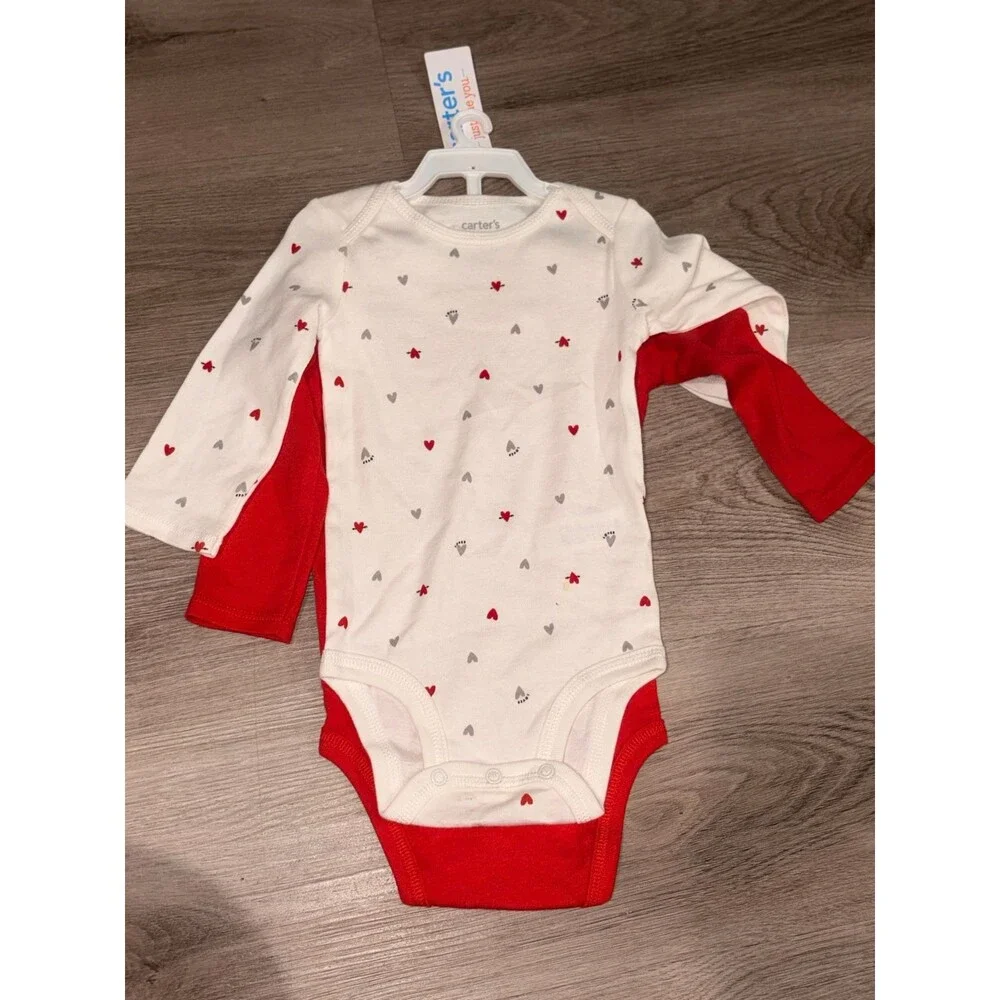 Baby Girl 9month valentine 2pack onesie Carters‎